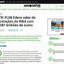 TTR: PLMJ lidera valor de operaes de M&A com 2.387 milhes de euros